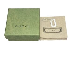 Gucci 925 Sterling Silver Charm 1.5” New w Box Dust Bag
